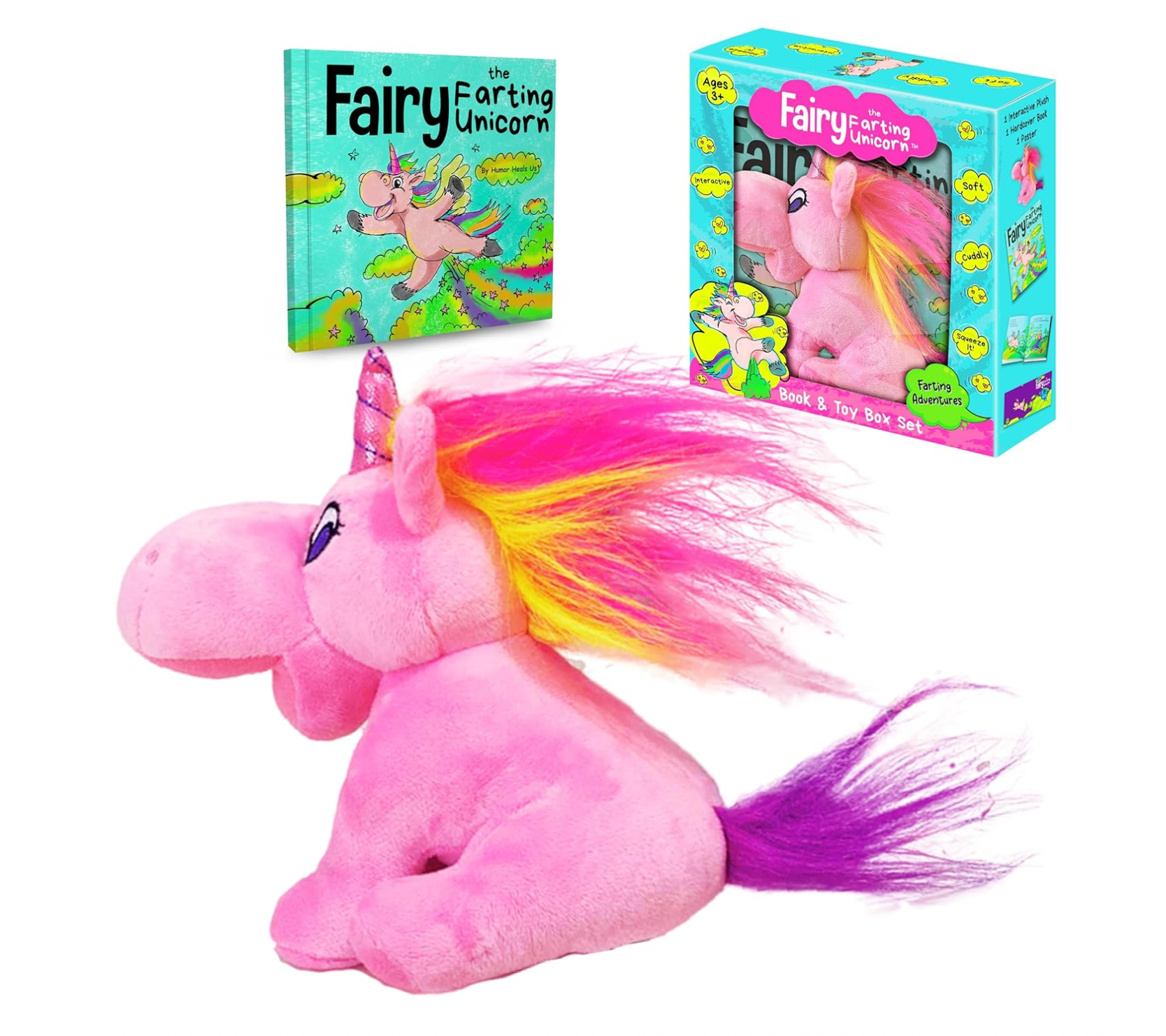 Fairy the Farting Unicorn Interactive Toy Book Gift Box Set  Humor Heals Us
