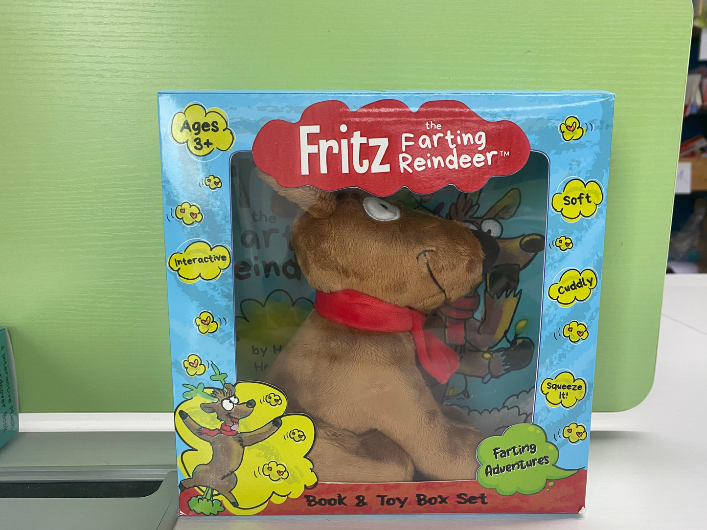 Fritz the Farting Reindeer Interactive Toy Book Gift Box Set