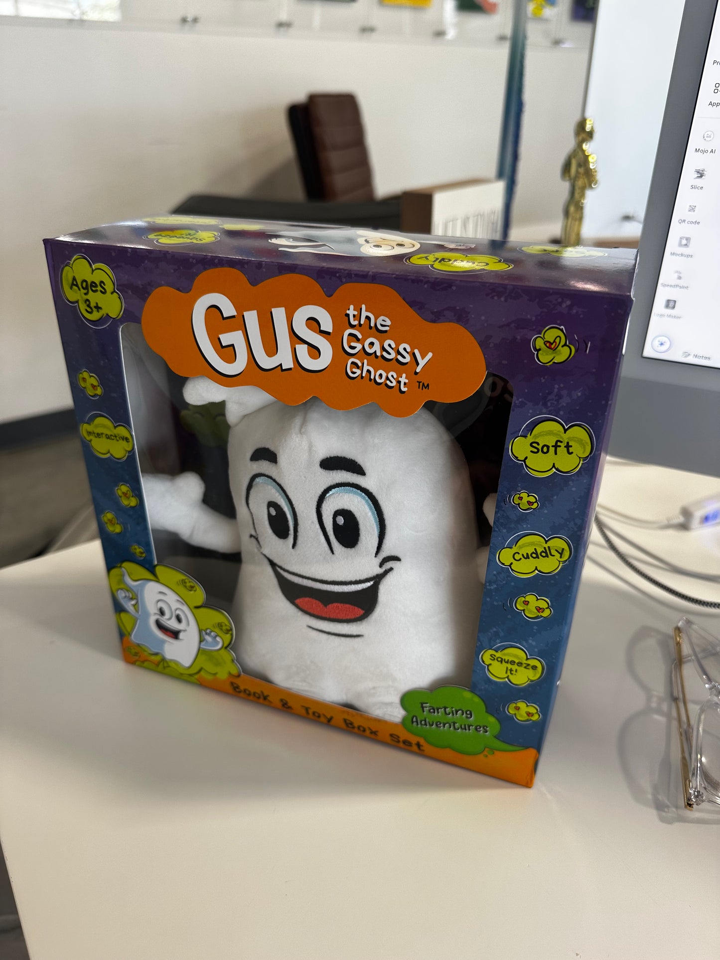 Gus the Gassy Ghost Interactive Toy and Book Box Set