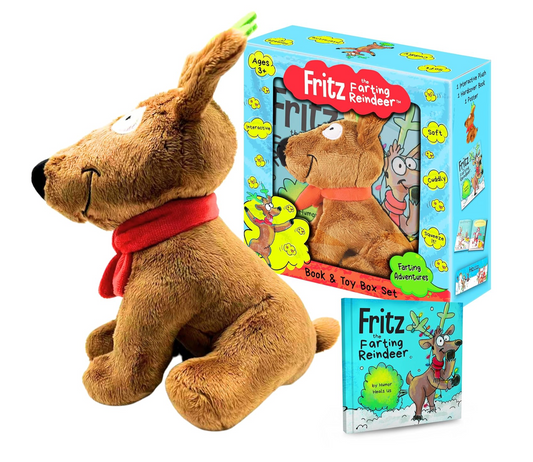 Fritz the Farting Reindeer Interactive Toy Book Gift Box Set