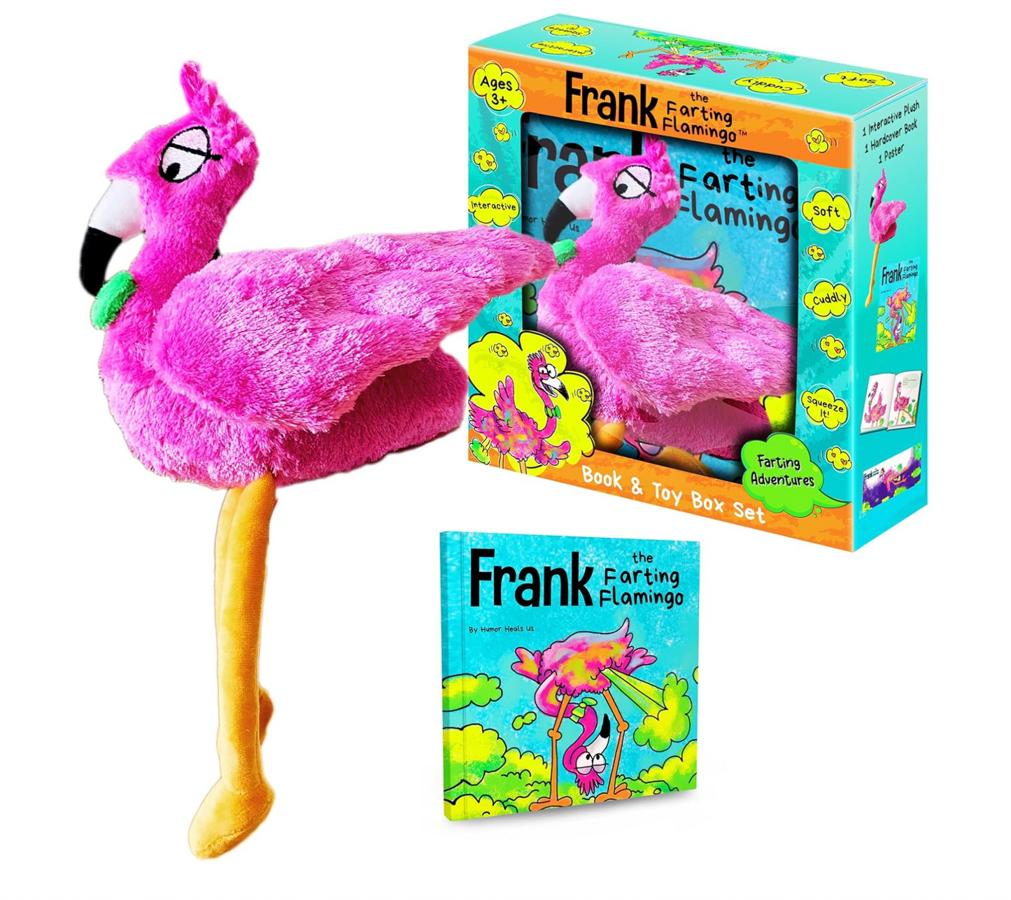Frank the Farting Flamingo Interactive Toy Book Gift Box Set