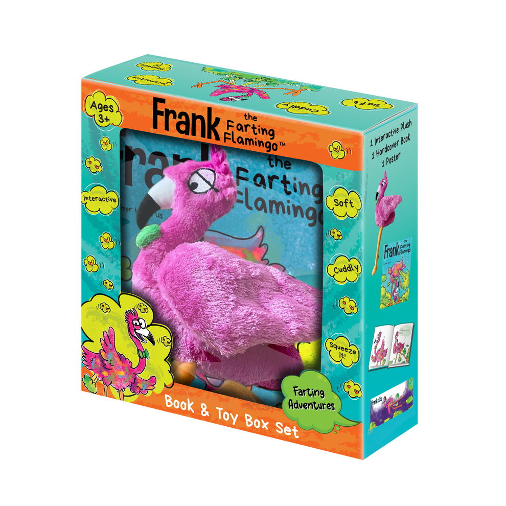 Frank the Farting Flamingo Interactive Toy Book Gift Box Set – Humor
